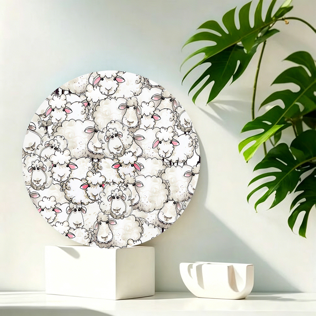 Home Decor Living - JIT 1-Pack Round Metal Tin Wall
