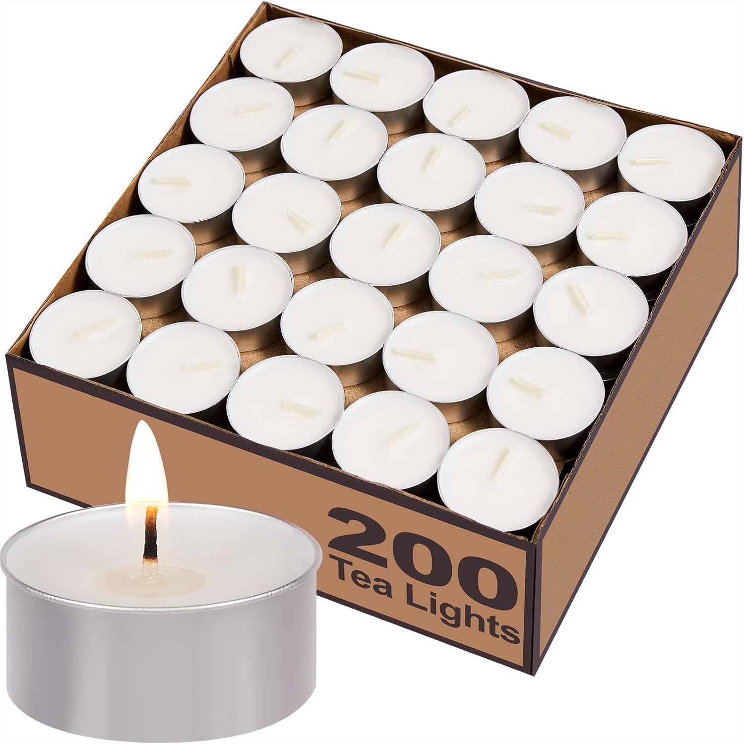 Home Decor Free Images - Tea Lights Candles Bulk 200 Pack