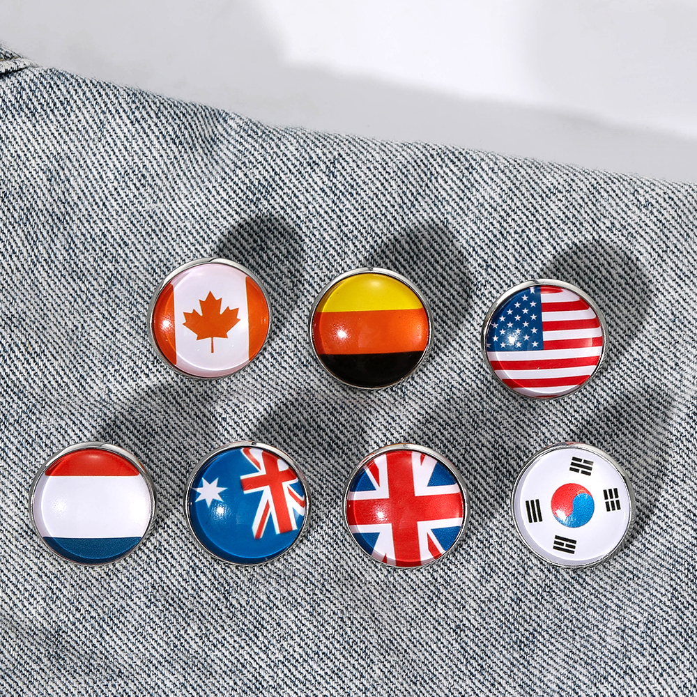 Home Decor Canada - National Flag Collection Glass Pins USA
