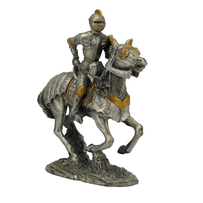 Home Decor Medieval - Medieval Knight in Full Armor Riding