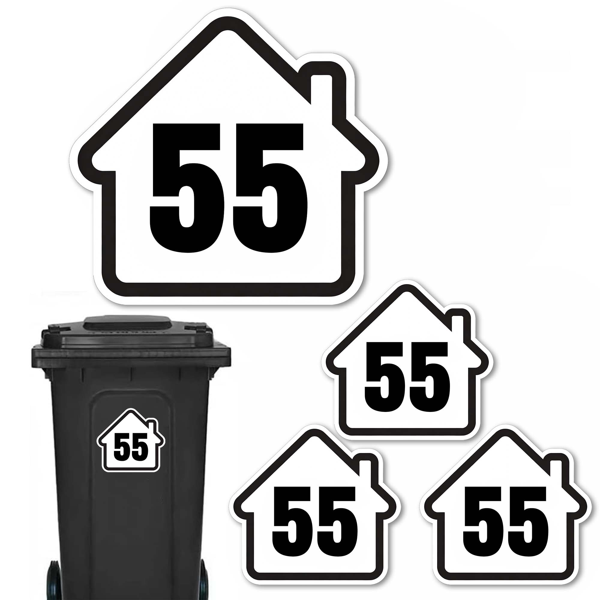 Home Decor Diy - House pattern Custom Number DIY Trash