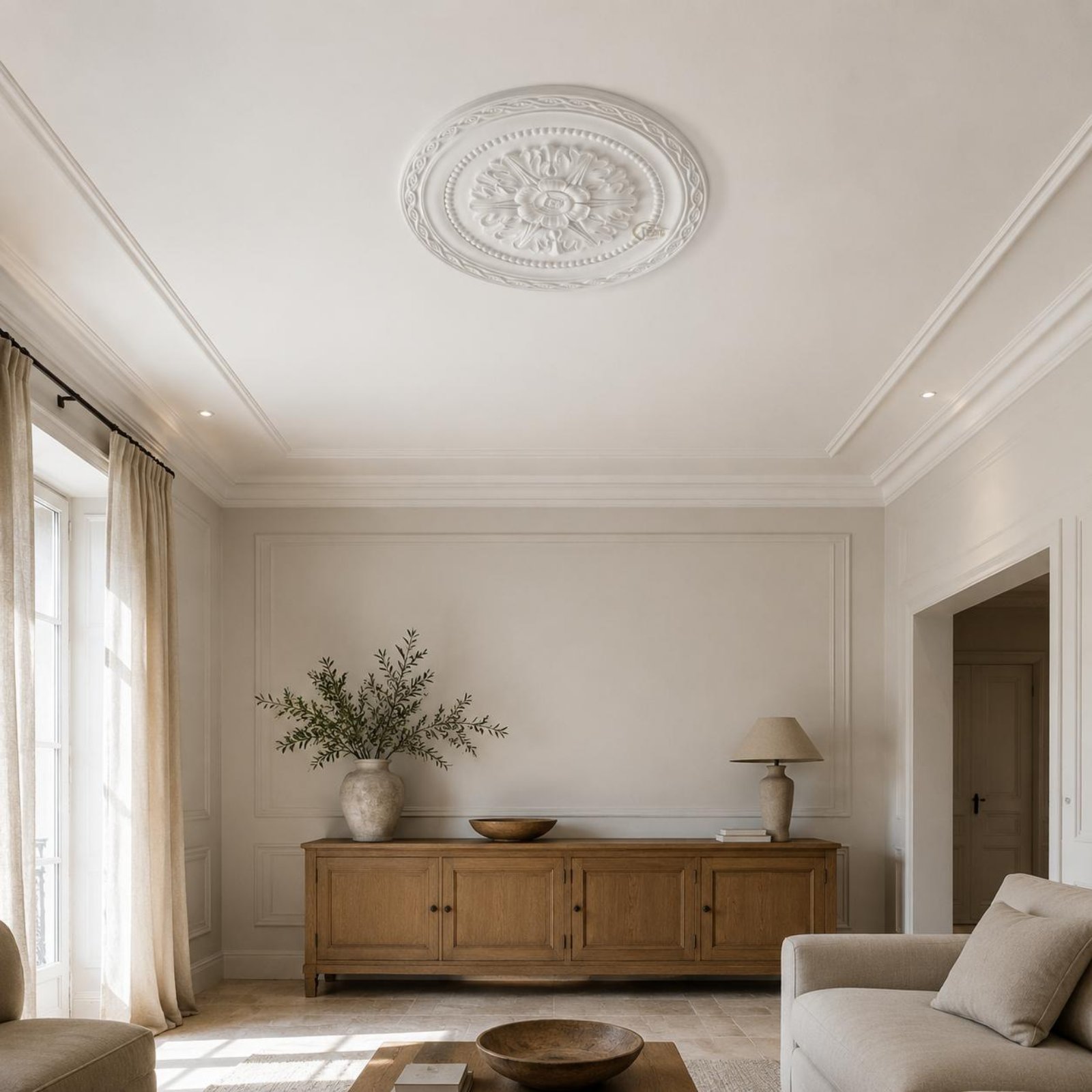 Home Decor You - Ceiling Medallion Lightweight PU Material Round