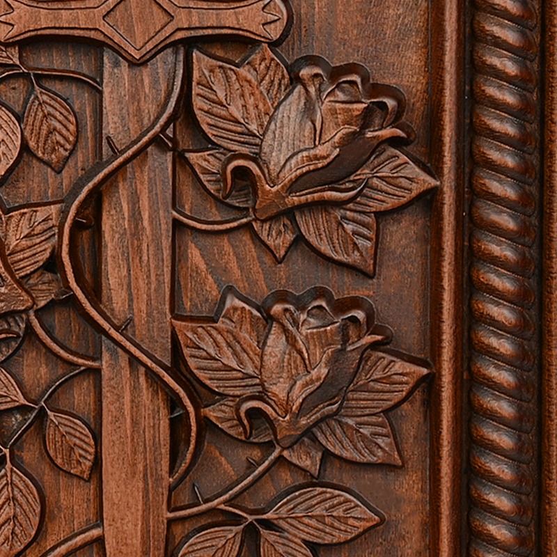Vintage Solid Wood Carved Rose - Home Decor Living reseña y precio