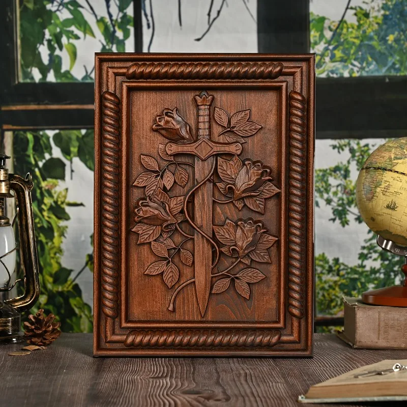 Vintage Solid Wood Carved Rose - Home Decor Living reseña y precio