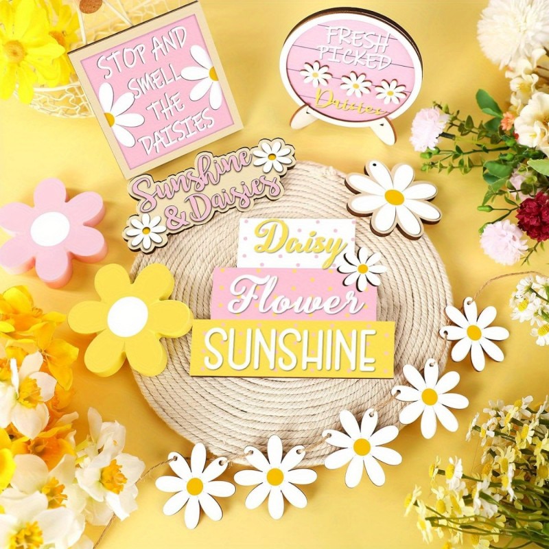 Daisy Tiered Tray Decor Summer - Home Decor Daisy reseña y precio