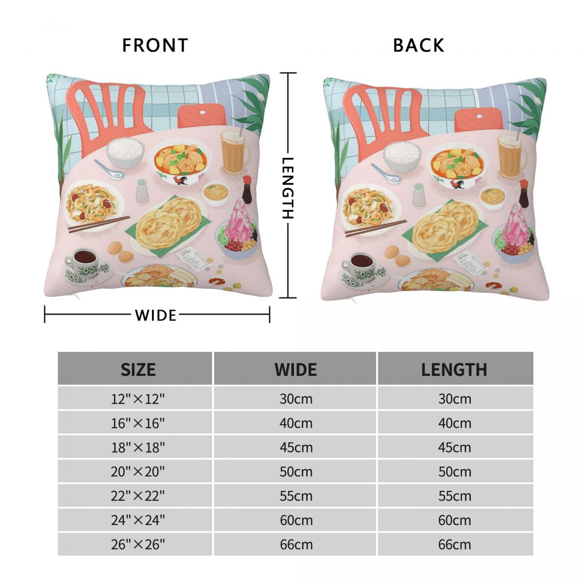 Kopitiam Food Malaysia Pillowc - Home Decor Malaysia reseña y precio