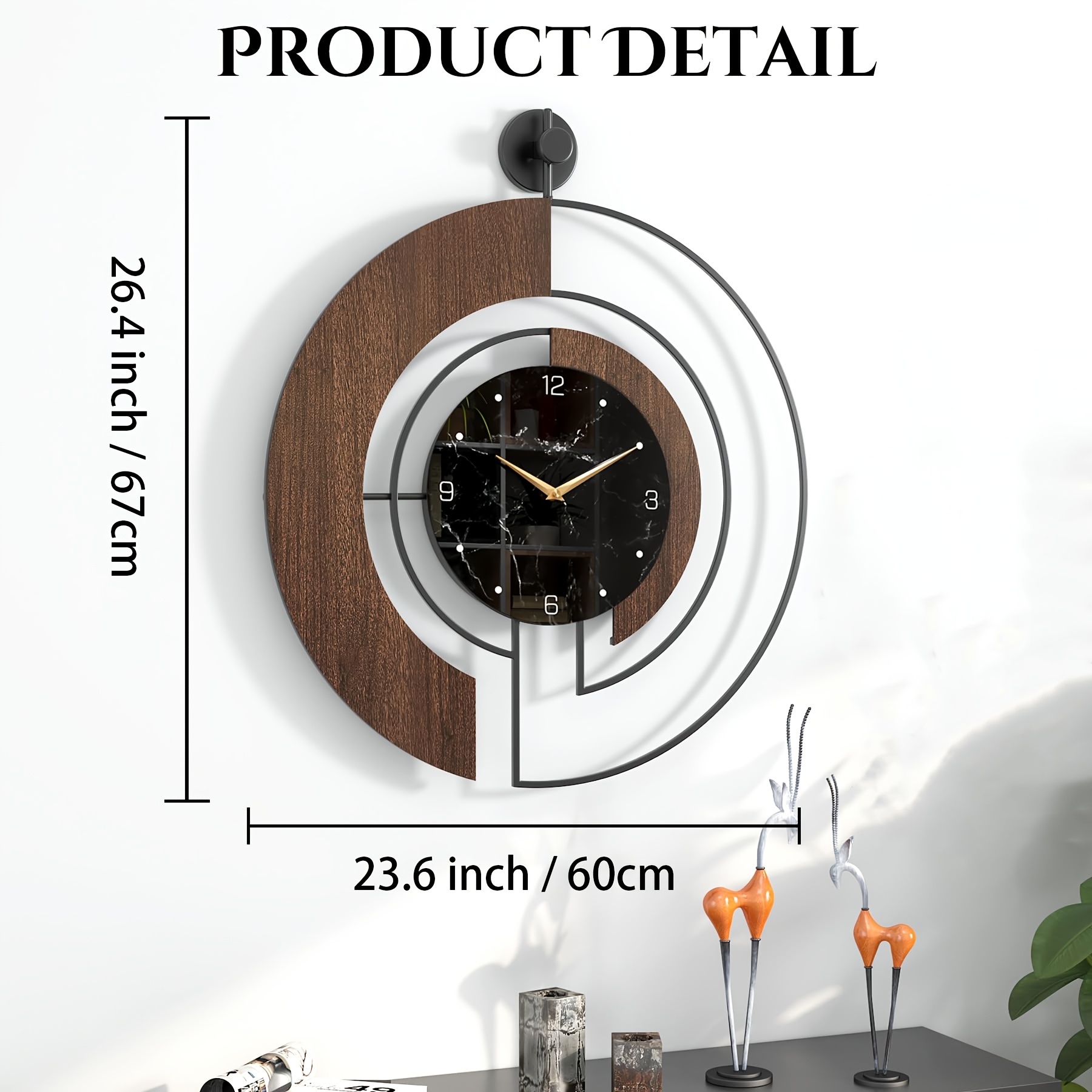 23.6 Inch Walnut-Grain Marble  - Home Decor Living reseña y precio