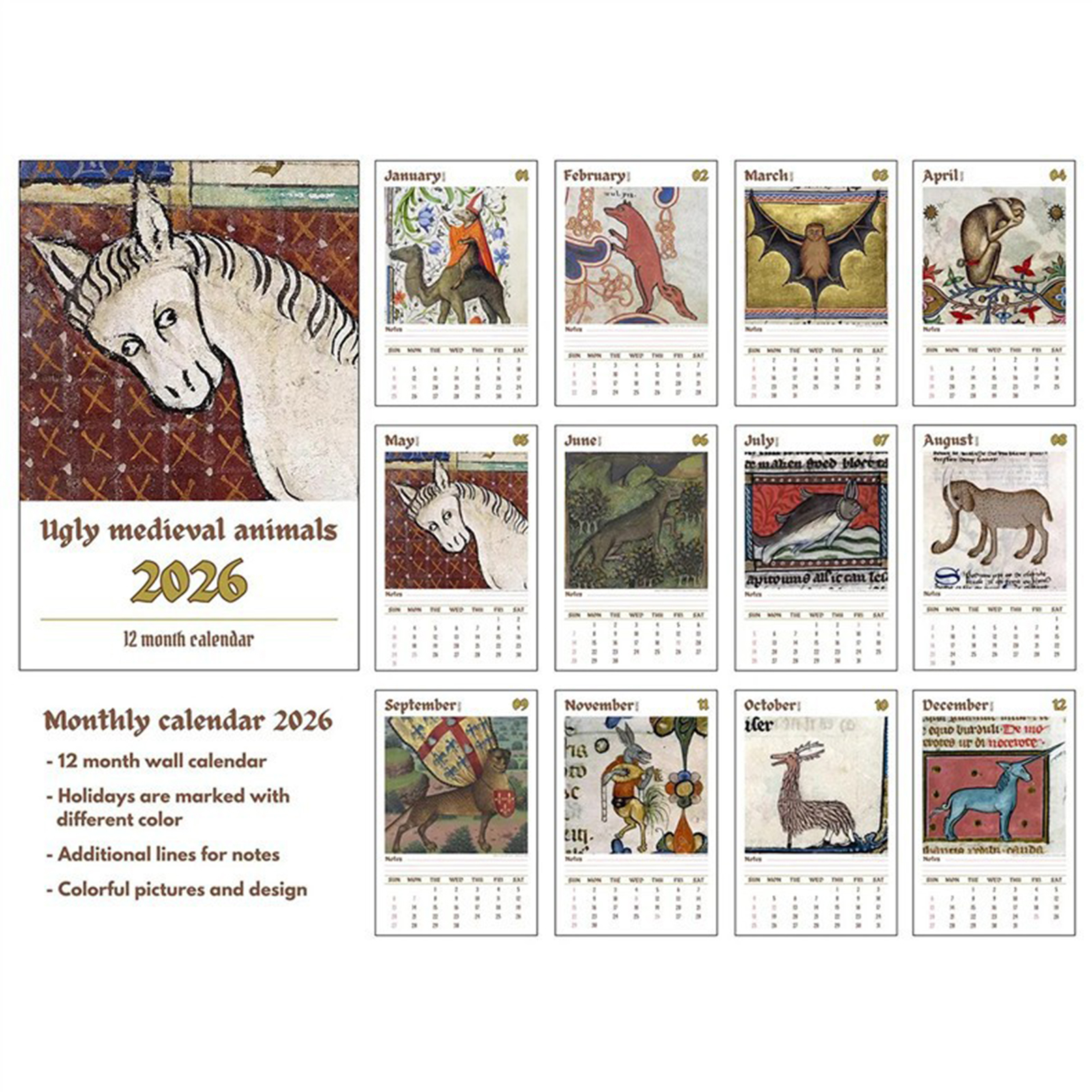 2026 Medieval Animal Themed Ug - Home Decor Medieval reseña y precio