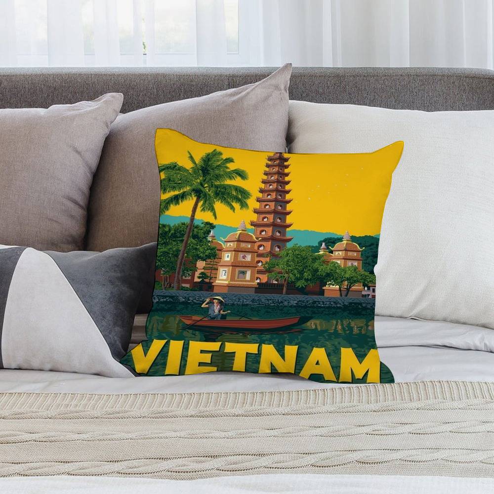 Vietnam Style Pillow Case Shor - Home Decor Vietnam reseña y precio