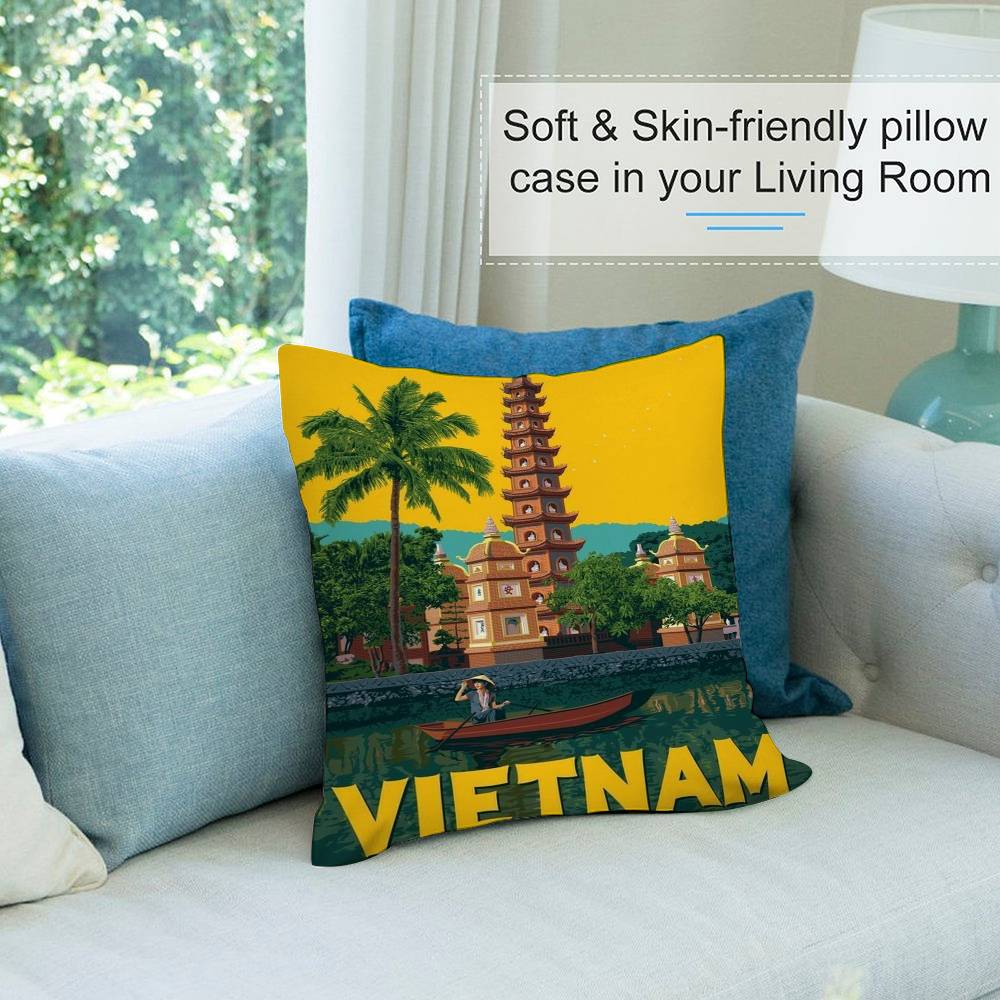 Vietnam Style Pillow Case Shor - Home Decor Vietnam reseña y precio