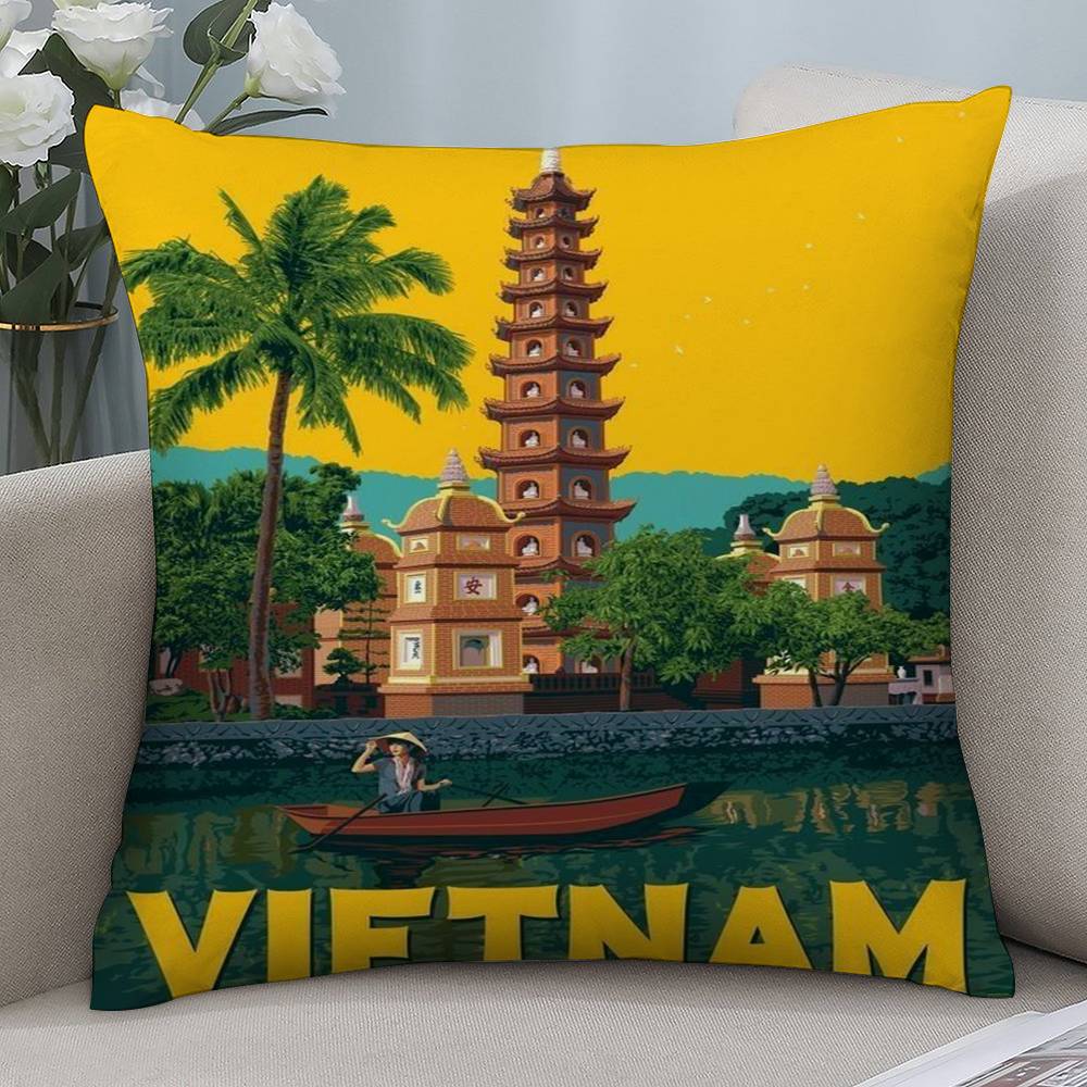 Vietnam Style Pillow Case Shor - Home Decor Vietnam reseña y precio