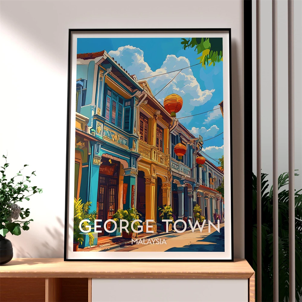 Penang Malaysia Travel Poster  - Home Decor Malaysia reseña y precio