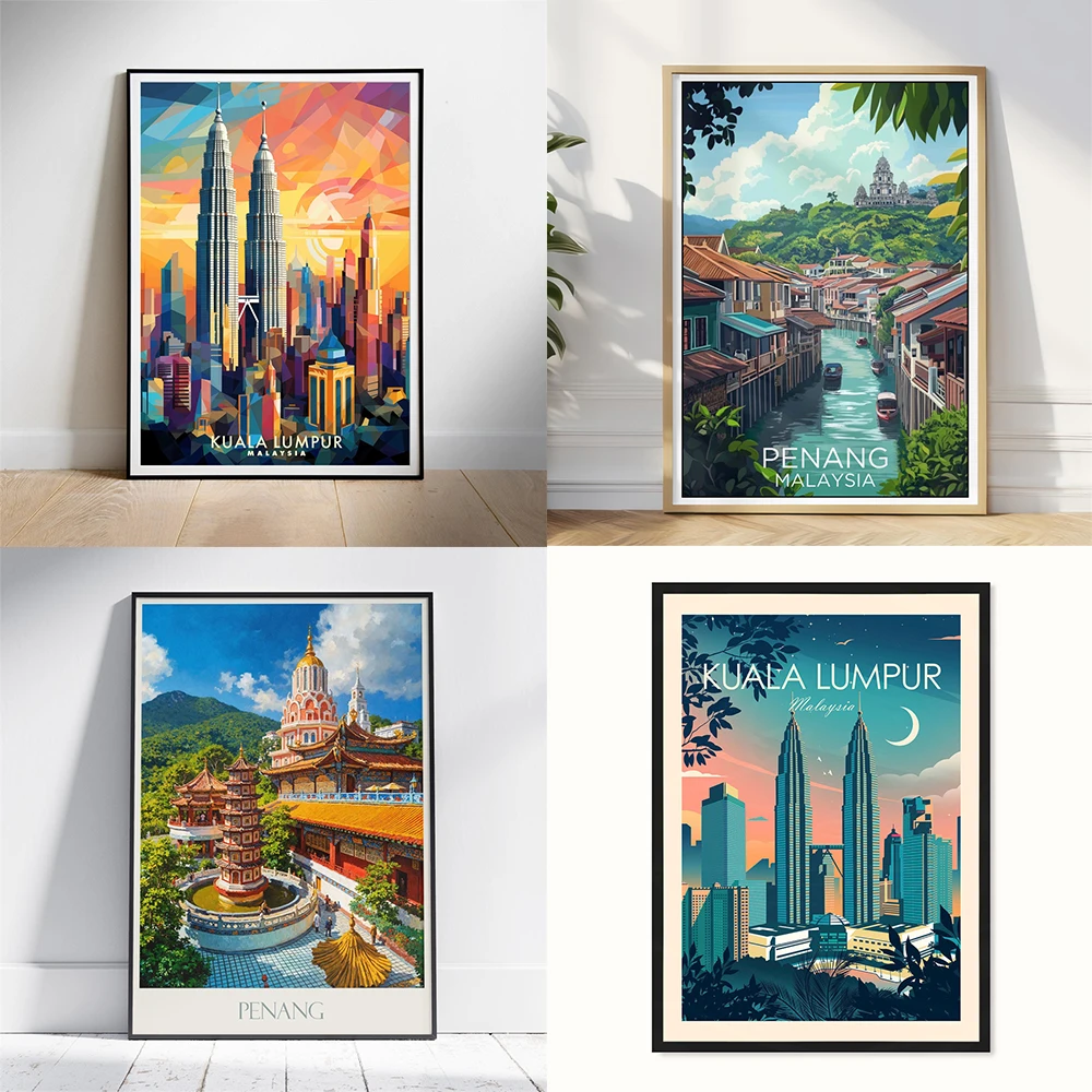 Penang Malaysia Travel Poster  - Home Decor Malaysia reseña y precio