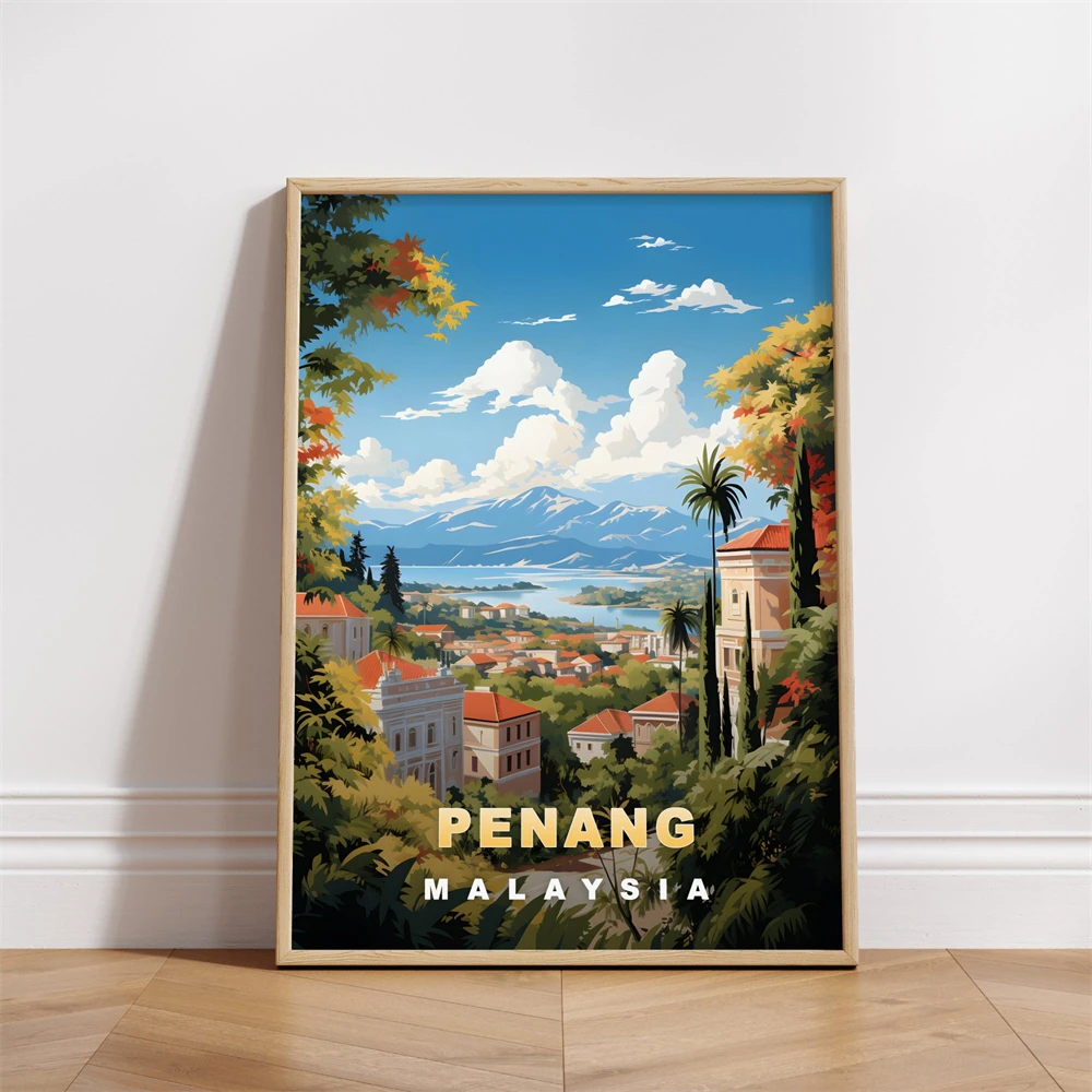 Penang Malaysia Travel Poster  - Home Decor Malaysia reseña y precio