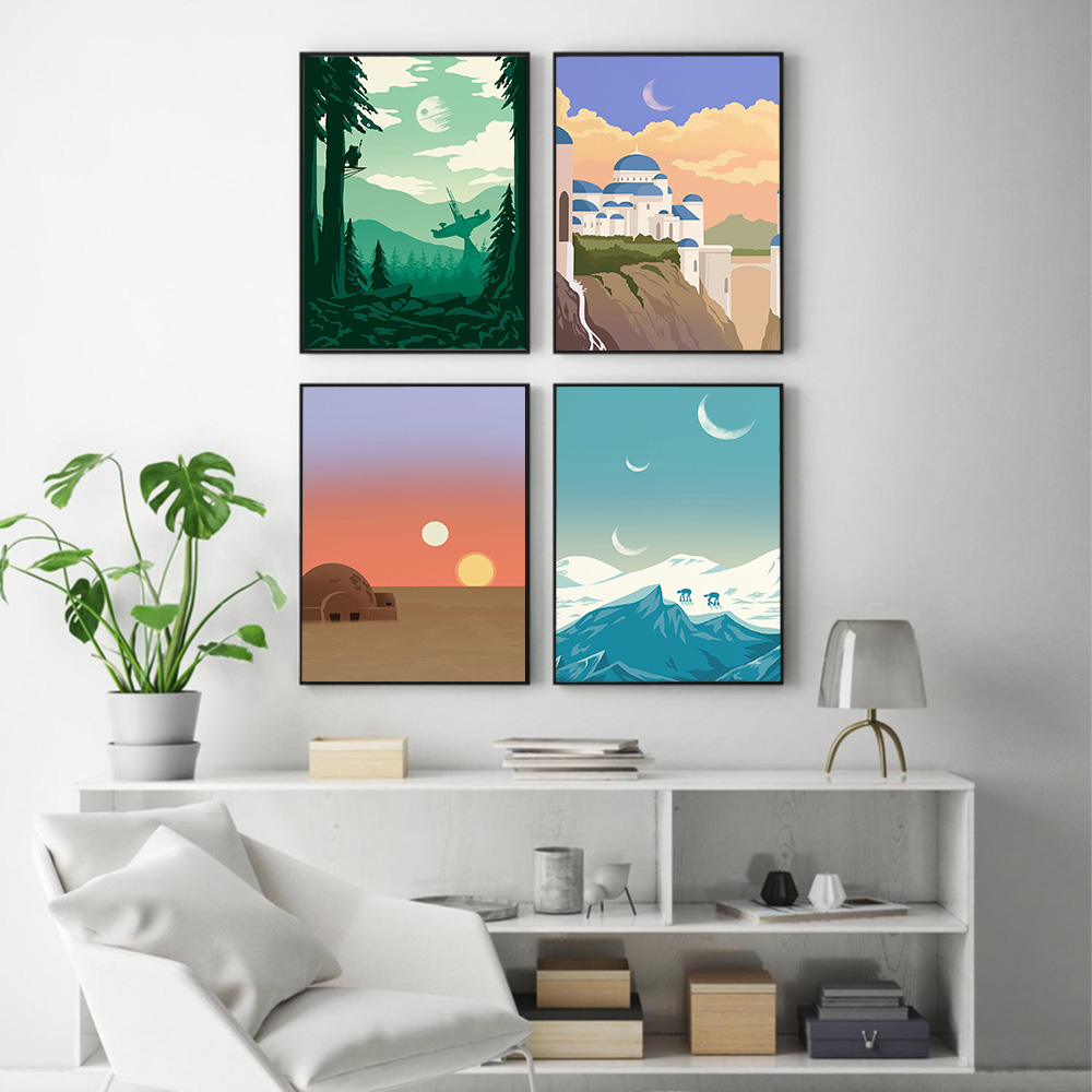 Famous Locations Print Vintage - Home Decor Locations reseña y precio