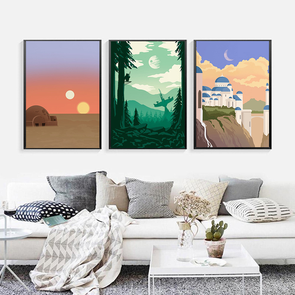 Famous Locations Print Vintage - Home Decor Locations reseña y precio