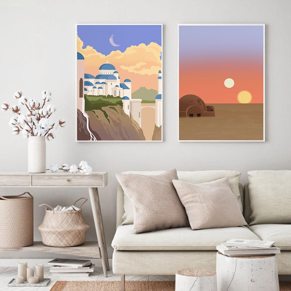 Famous Locations Print Vintage - Home Decor Locations reseña y precio
