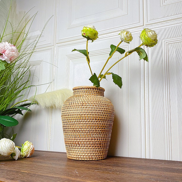 Vietnam Rattan Woven Vase Mini - Home Decor Vietnam reseña y precio