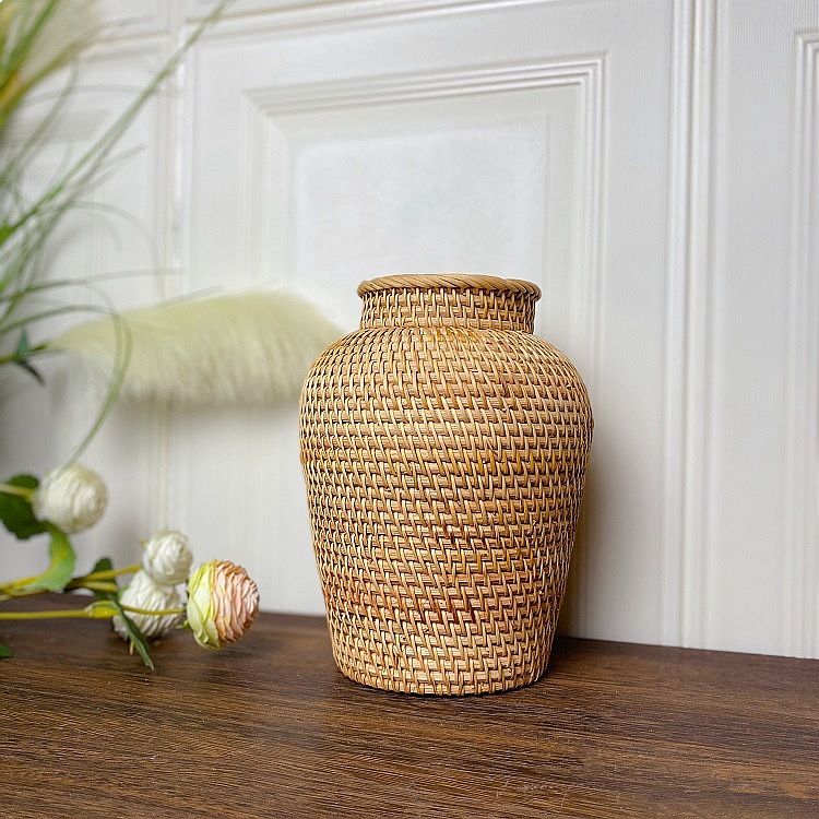 Vietnam Rattan Woven Vase Mini - Home Decor Vietnam reseña y precio