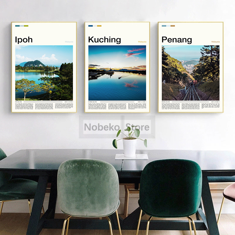 Asia Malaysia Travel Posters K - Home Decor Kuching reseña y precio