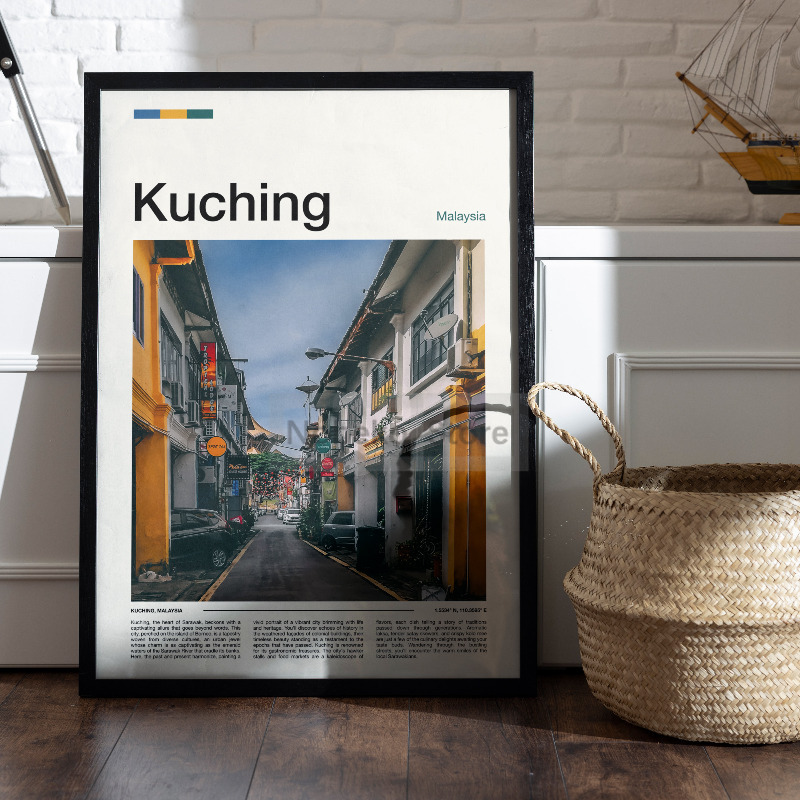 Asia Malaysia Travel Posters K - Home Decor Kuching reseña y precio