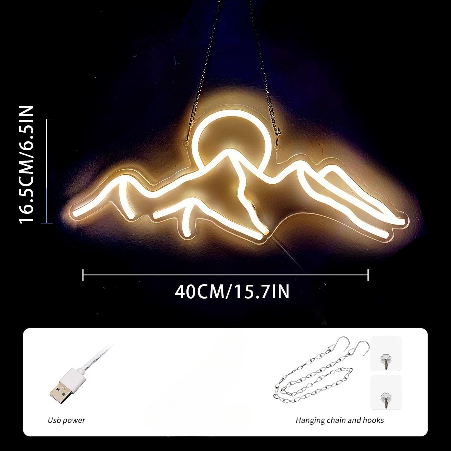 Mountain Range Neon Light Sign - Home Decor Range reseña y precio
