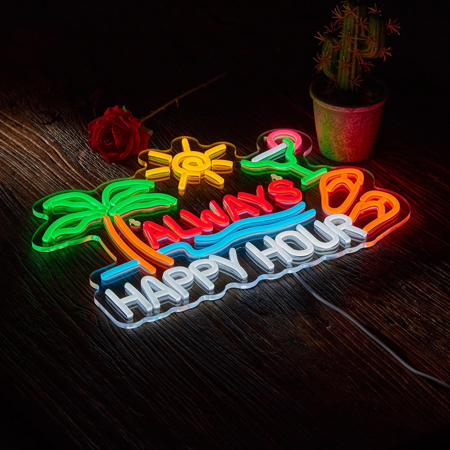 Always Happy Hour Beer Bar Neo - Home Decor Lighting reseña y precio