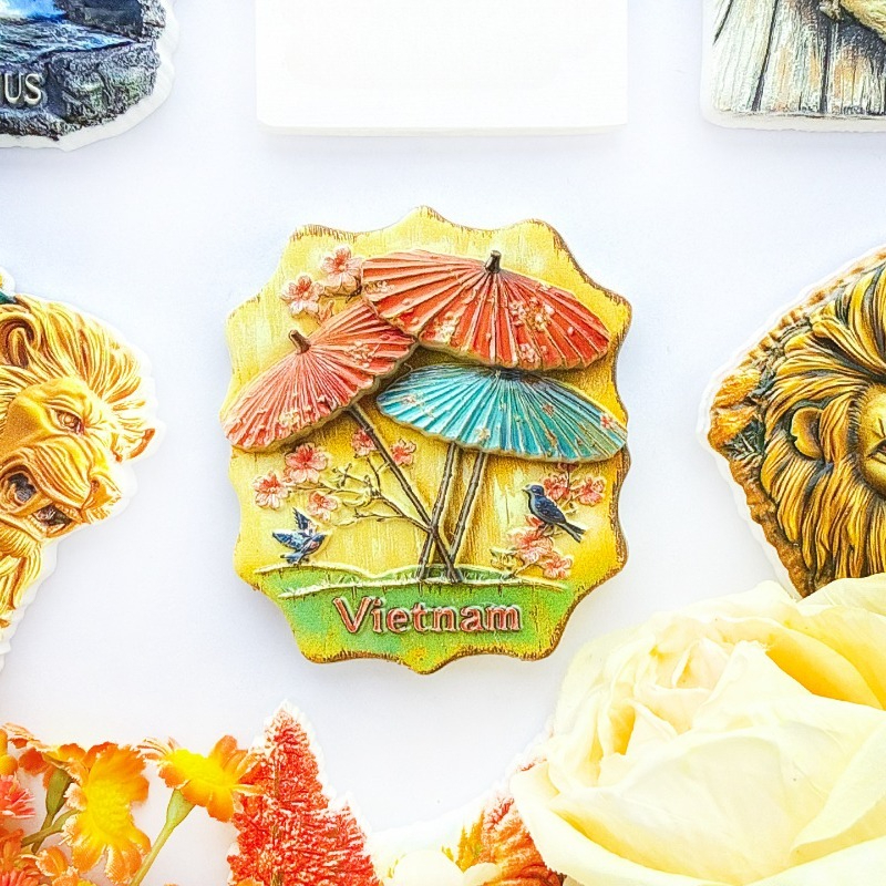 Vietnam Umbrella Fridge Magnet - Home Decor Vietnam reseña y precio