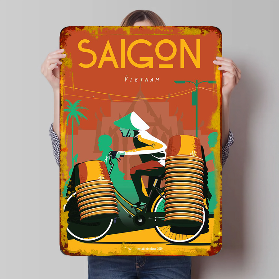 Saigon Vietnam Bicycle Vendor  - Home Decor Vietnam reseña y precio