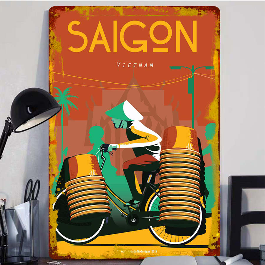 Saigon Vietnam Bicycle Vendor  - Home Decor Vietnam reseña y precio