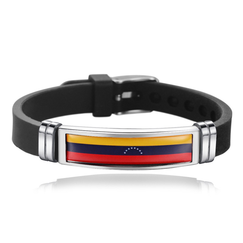 Spain Flag Leather Bracelet Fr - Home Decor Canada reseña y precio