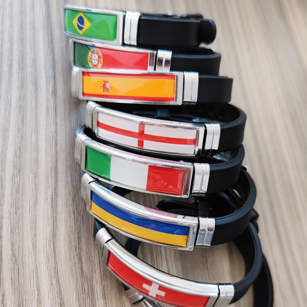 Spain Flag Leather Bracelet Fr - Home Decor Canada reseña y precio