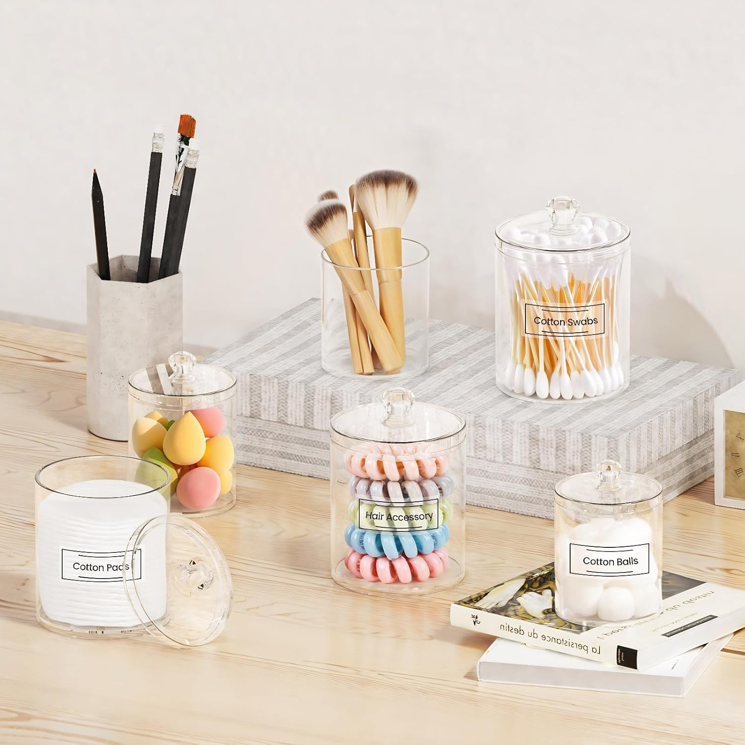 Acrylic Qtip Holder 6 Pack wit - Home Decor Free Images reseña y precio