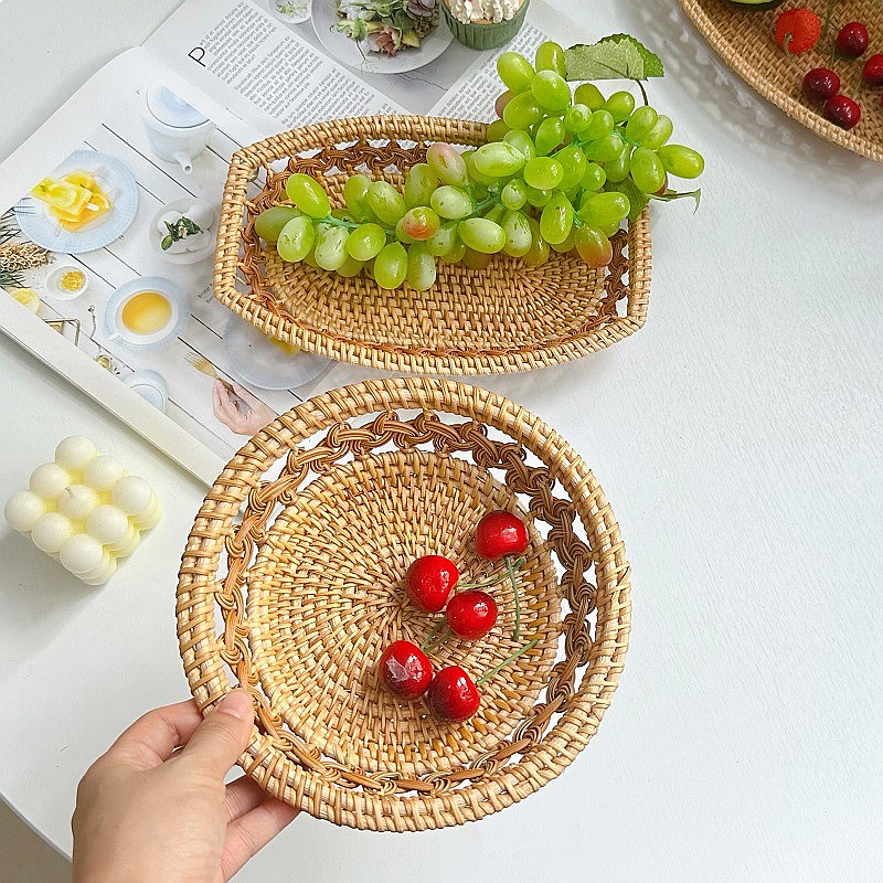 Vietnam Rattan Woven Snack Bas - Home Decor Vietnam reseña y precio