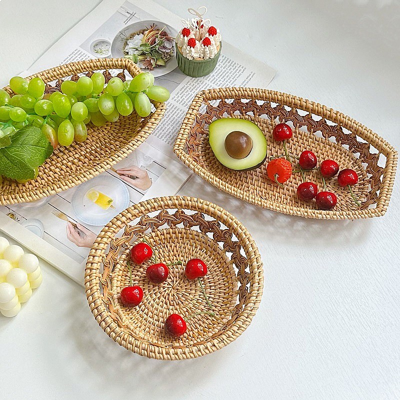 Vietnam Rattan Woven Snack Bas - Home Decor Vietnam reseña y precio