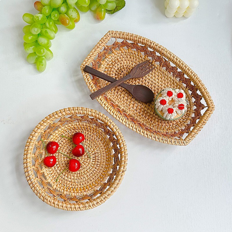 Vietnam Rattan Woven Snack Bas - Home Decor Vietnam reseña y precio