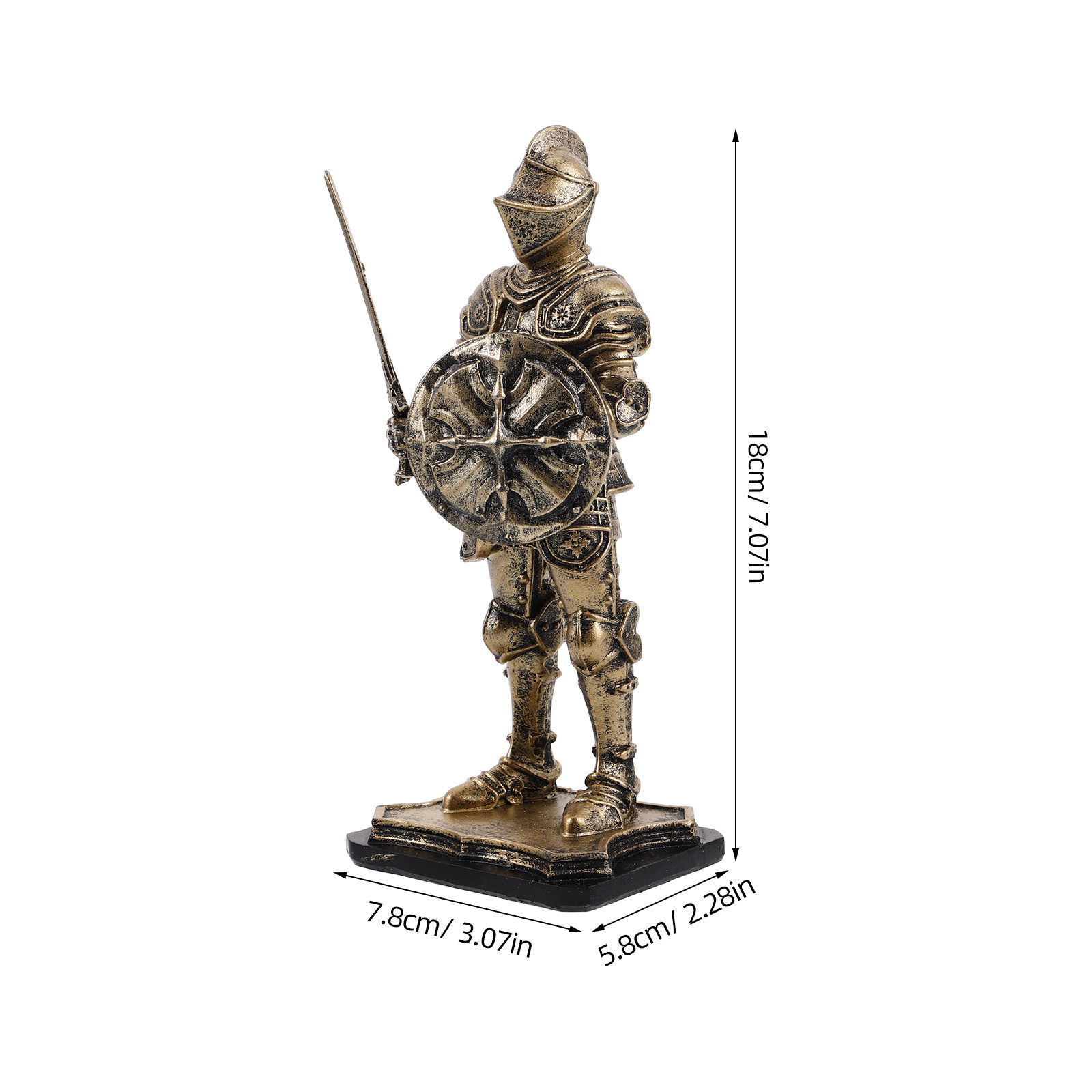 Standing Knights Resin Sculptu - Home Decor Medieval reseña y precio