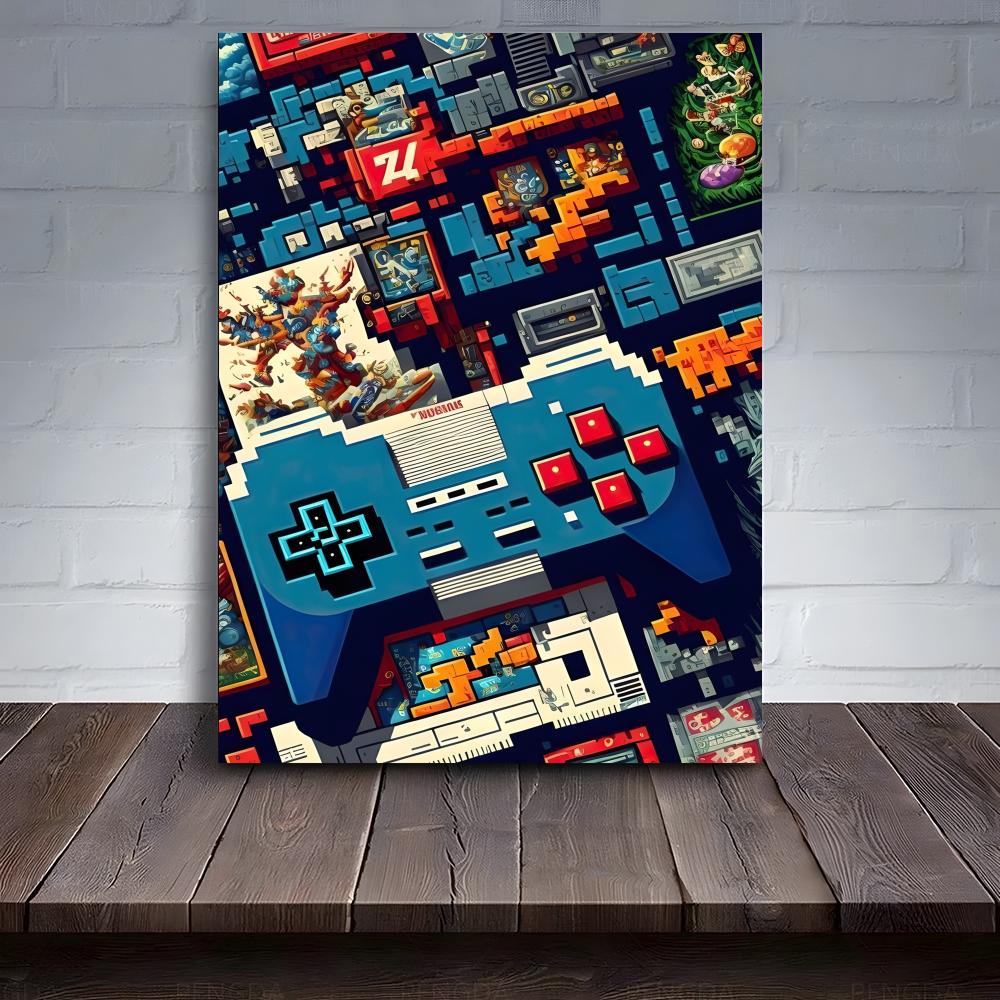 Retro Mobile Game Poster PC Ho - Home Decor Mobile Game reseña y precio