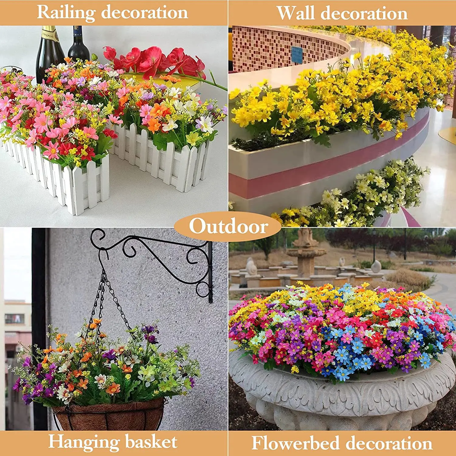 32cm Artificial Flower Jumping - Home Decor Daisy reseña y precio