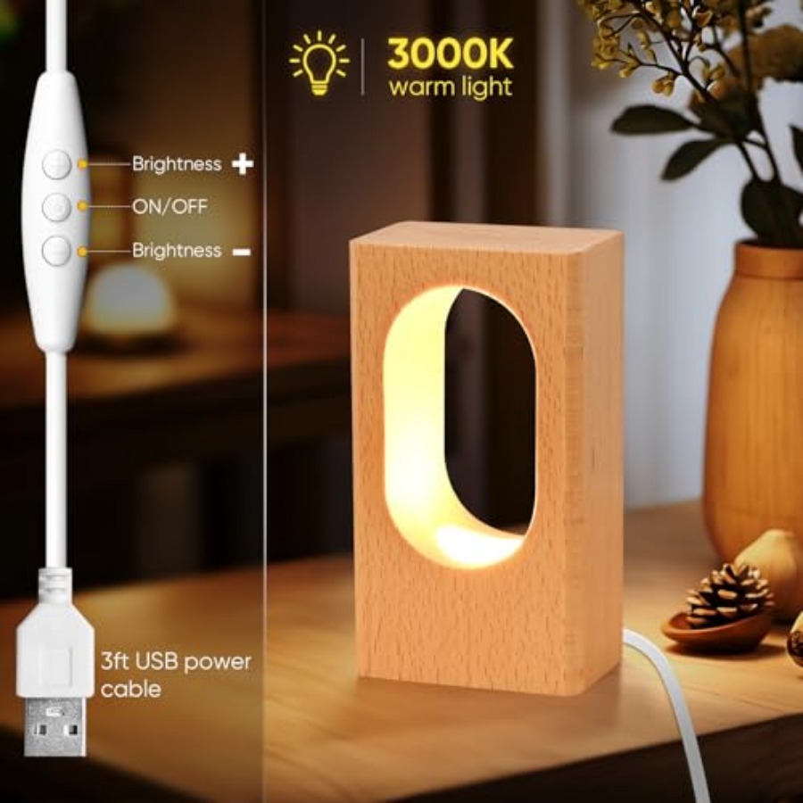 LED Wood Desk Lamp, Bedroom Be - Home Decor Lighting reseña y precio