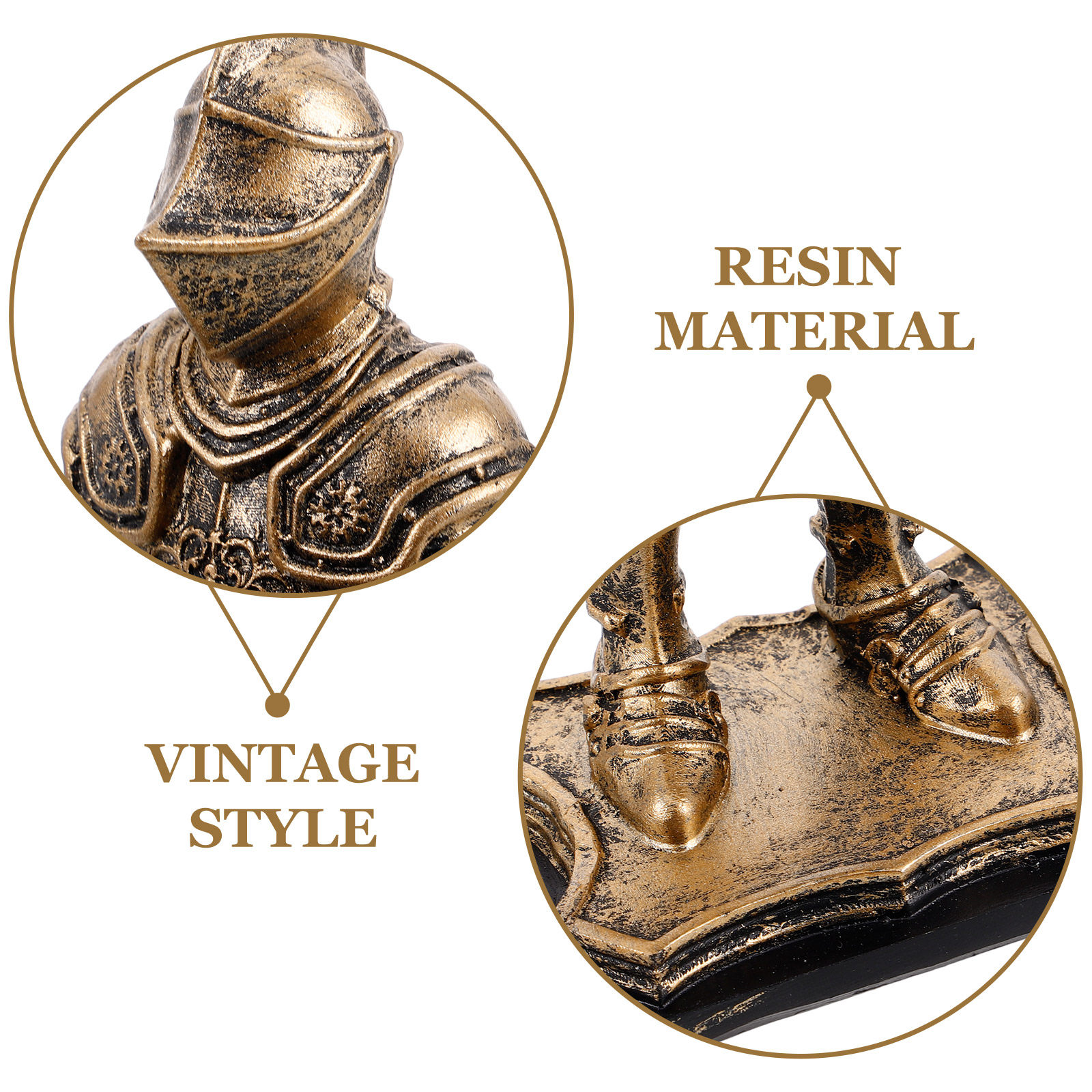 Resin Vintage Knights Sculptur - Home Decor Medieval reseña y precio