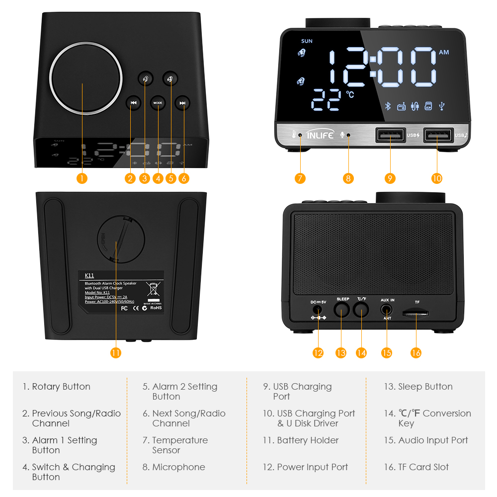 2026 Hot K11 Bluetooth-compati - Home Decor Range reseña y precio