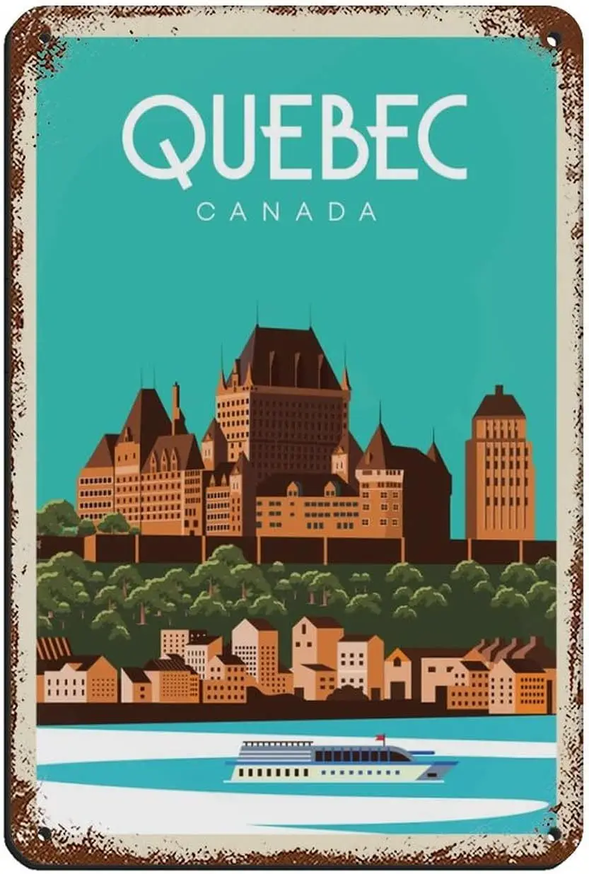 ZXER Vintage Travel Poster Que - Home Decor Canada reseña y precio
