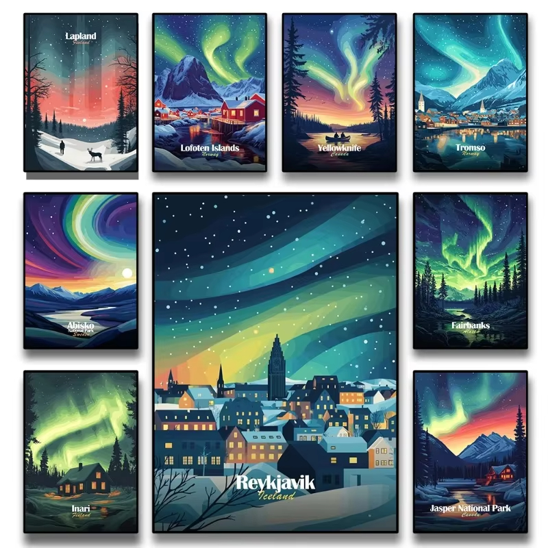 Northern Lights Over Winter Fo - Home Decor Canada reseña y precio