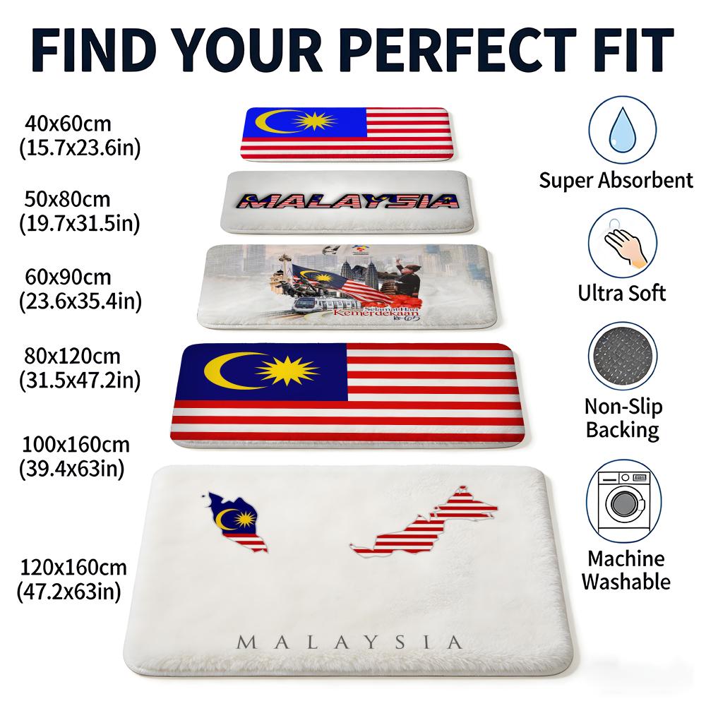 M-Malaysia Floor Mat Flannel M - Home Decor Malaysia reseña y precio