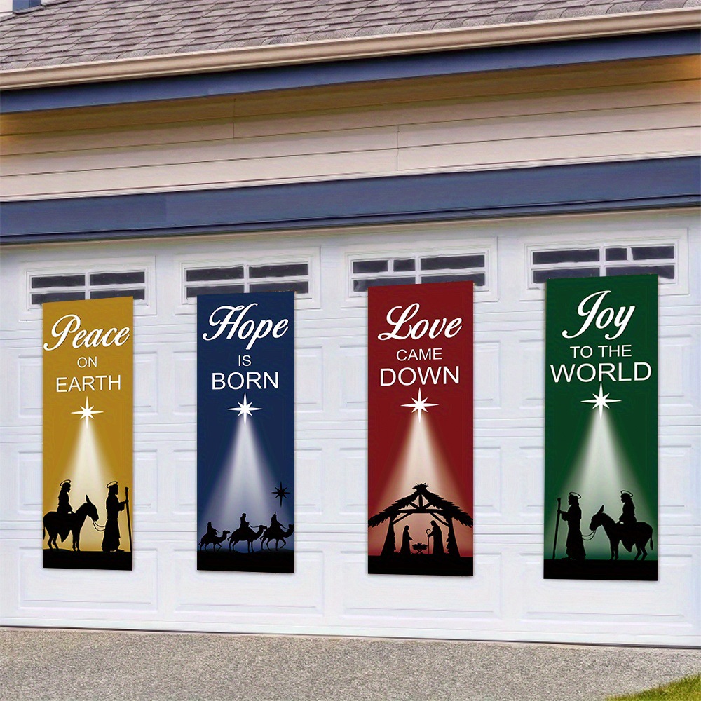 4-Piece Christmas-Themed Banne - Home Decor Locations reseña y precio