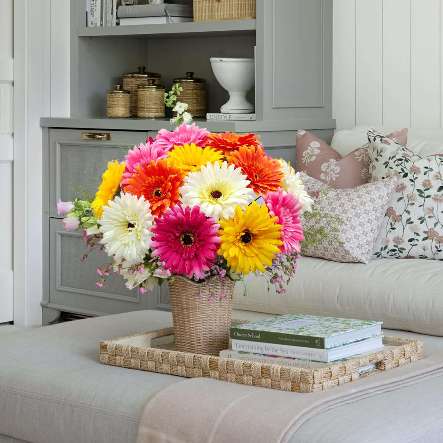 20 Pcs Artificial Gerbera Dais - Home Decor Daisy reseña y precio