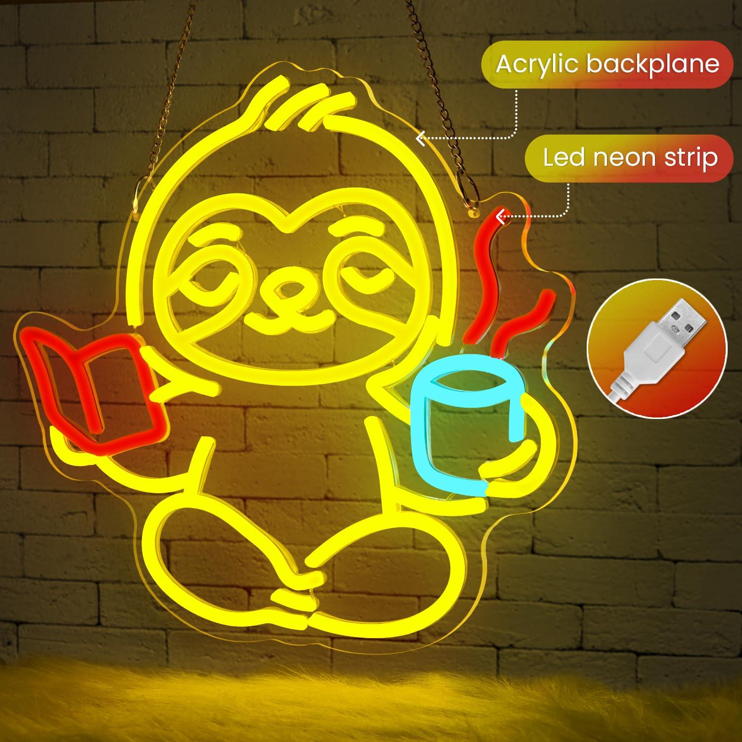 Sloth Neon Sign USB Dimmable L - Home Decor Living reseña y precio