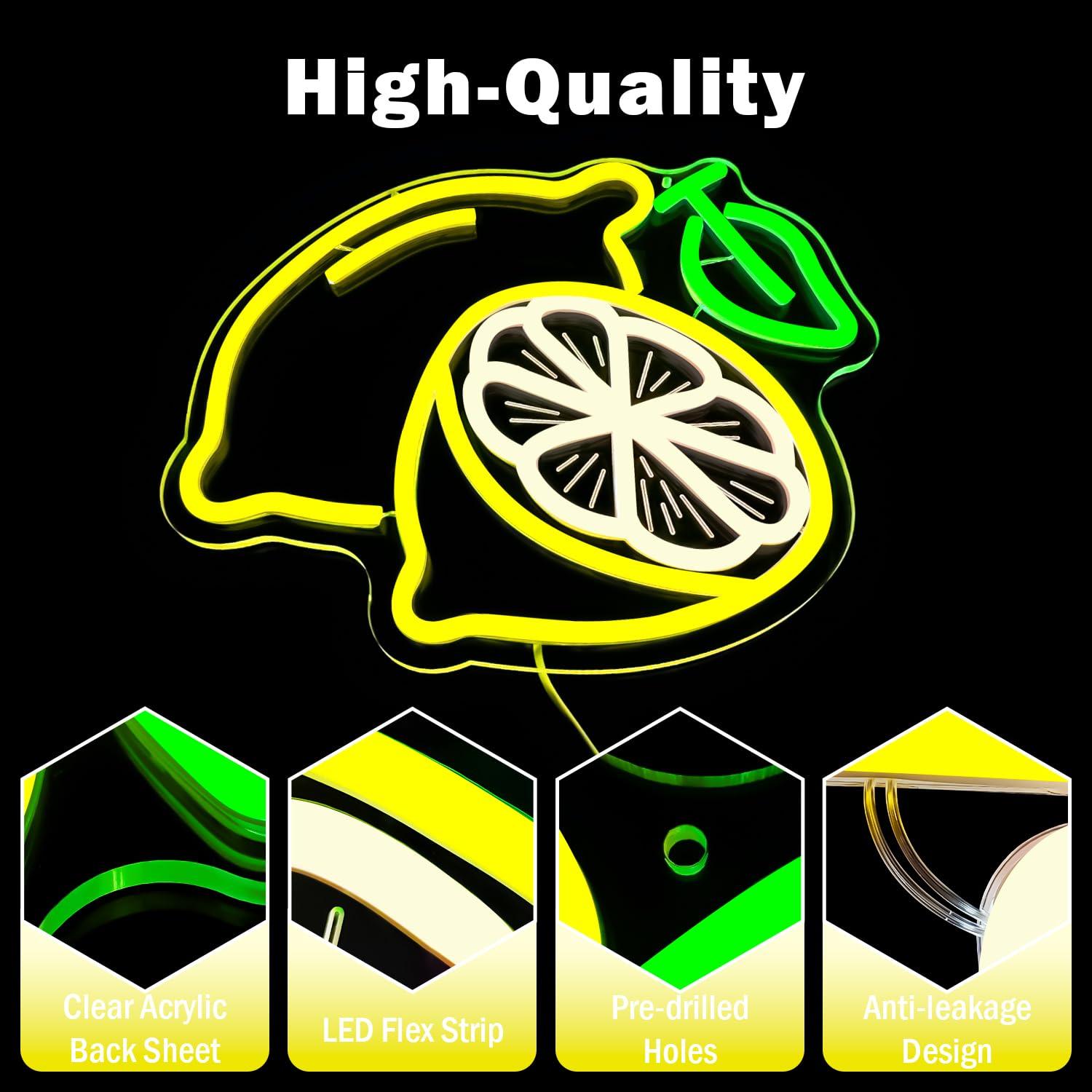 Lemon Neon Sign Dimmable LED L - Home Decor Lighting reseña y precio