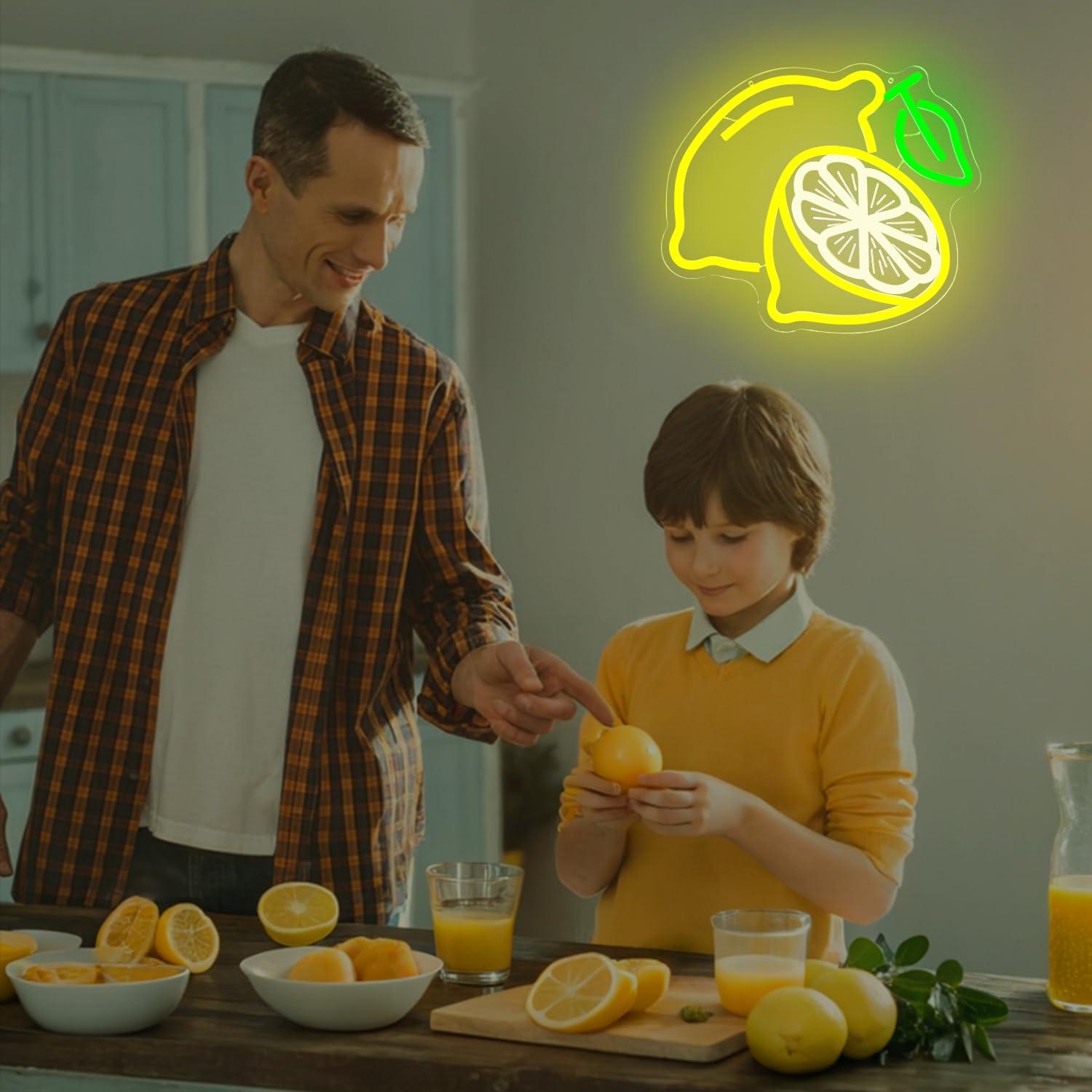 Lemon Neon Sign Dimmable LED L - Home Decor Lighting reseña y precio